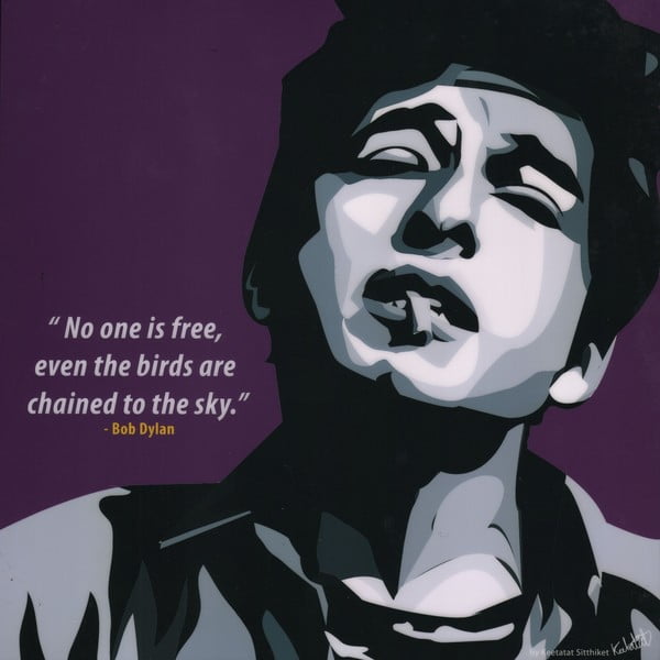 Obraz "Bob Dylan - No one is free"