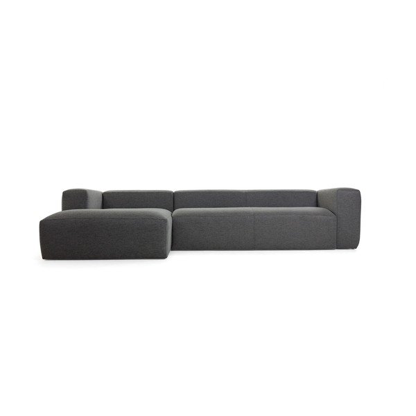 Ciemnoszary narożnik Kave Home Blok, lewy róg-image-2