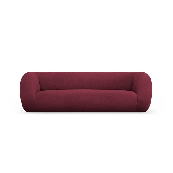 Bordowa sofa z materiału bouclé 230 cm Essen – Cosmopolitan Design