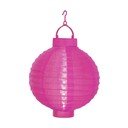 Różowy ogrodowy lampion solarny LED Star Trading, ø 20 cm