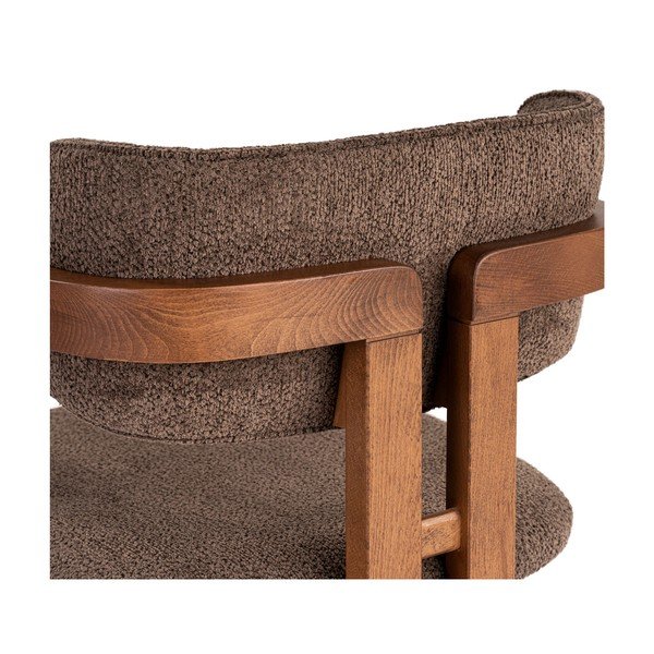 Brązowy fotel jadalniany z podłokietnikami Toscana – Kalune Design-image-4