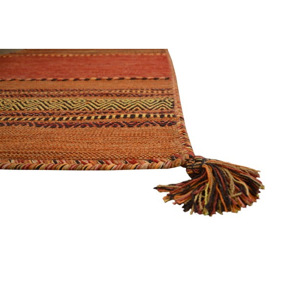 Pomarańczowy bawełniany chodnik Webtappeti Antique Kilim, 60x200 cm-image-2
