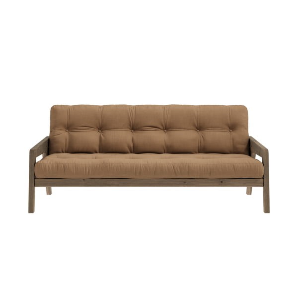 Brązowa rozkładana sofa 204 cm Grab – Karup Design