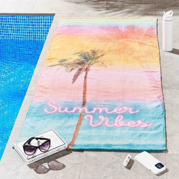 Bawełniany ręcznik plażowy frotte 76x160 cm Summer Vibes – Sassy B-image-1