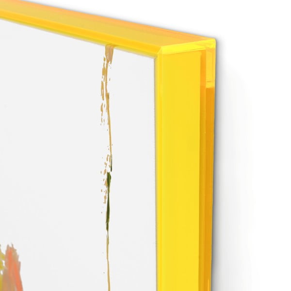 Obraz z ręcznie malowanymi elementami 102x102 cm Confidential Yellow – Malerifabrikken-image-2