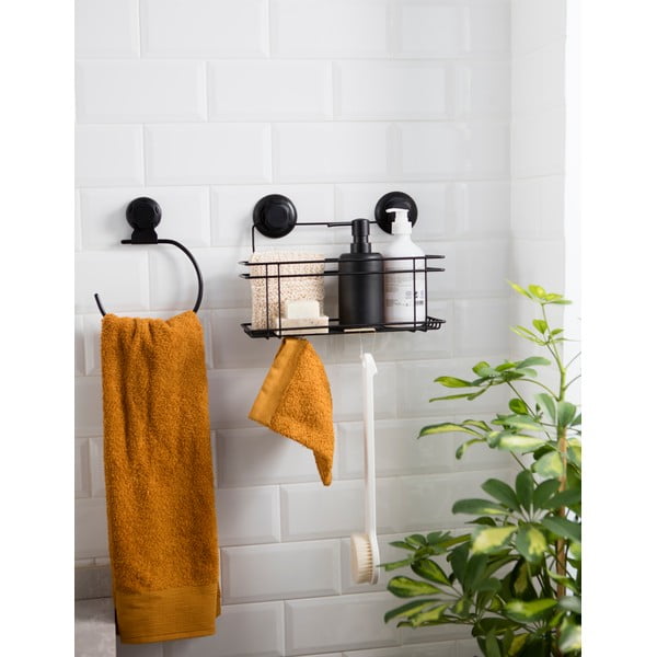 Czarny samoprzylepny uchwyt na ręczniki Compactor Bestlock Black Belt And Towel Support-image-4