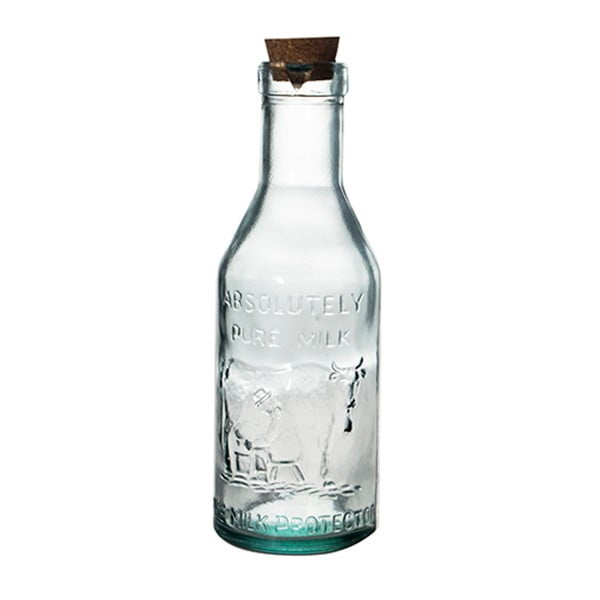 Butelka na mleko ze szkła z recyklingu Ego Dekor Farma, 1 l