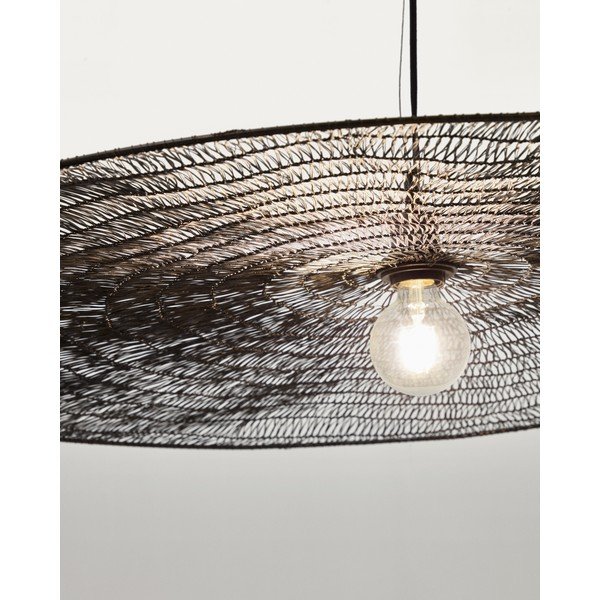 Czarna lampa wisząca ø 100 cm Makai – Kave Home-image-4