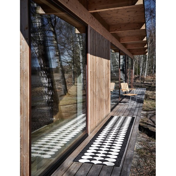 Czarny/kremowy chodnik odpowiedni na zewnątrz 70x150 cm Poppy Black Vanilla – Pappelina-image-4