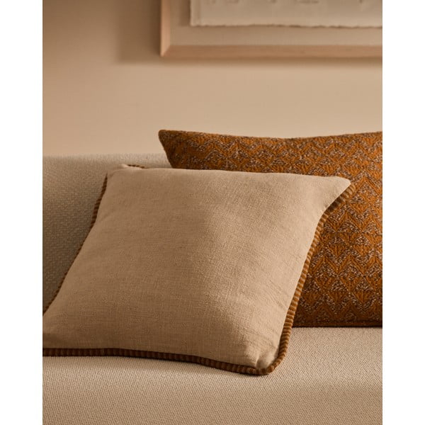 Poszewka na poduszkę z mieszanki lnu 45x45 cm Ardit – Kave Home-image-1