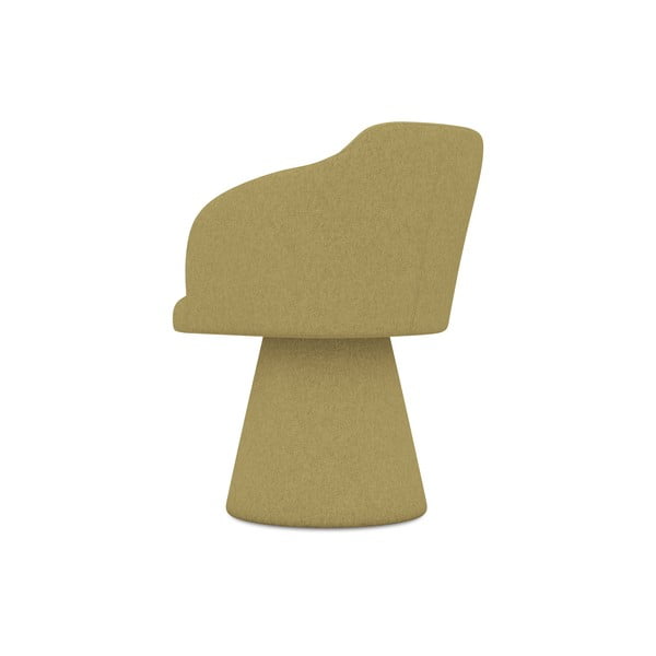 Musztardowy tapicerowany fotel jadalniany Kanoa – Makamii-image-3