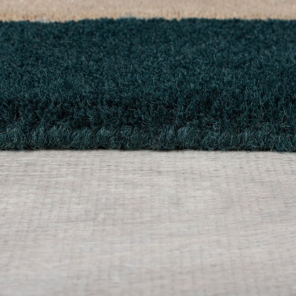 Ciemnozielony wełniany dywan tkany ręcznie 120x180 cm Labyrinth Shaped – Flair Rugs-image-4