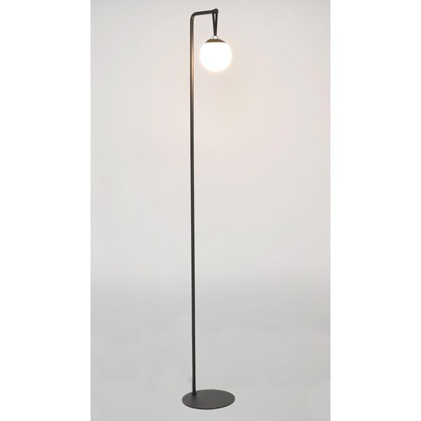 Czarna lampa stojąca LED ze ściemniaczem z plastikowym kloszem (wysokość 140 cm) Balmony – Bizzotto-image-4