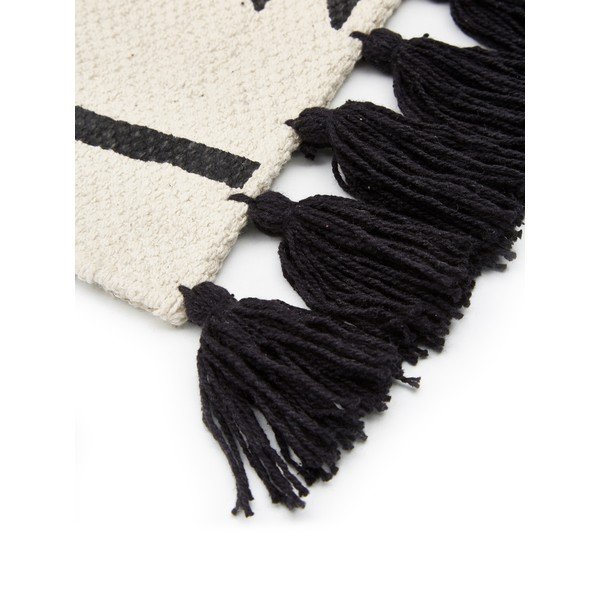 Beżowo-czarny ręcznie tkany bawełniany dywan Westwing Collection Rita, 70 x 140 cm-image-4