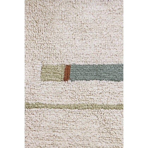 Niebiesko-kremowy bawełniany dywan tkany ręcznie odpowiedni do prania 90x130 cm Lanes Vintage Blue – Lorena Canals-image-4