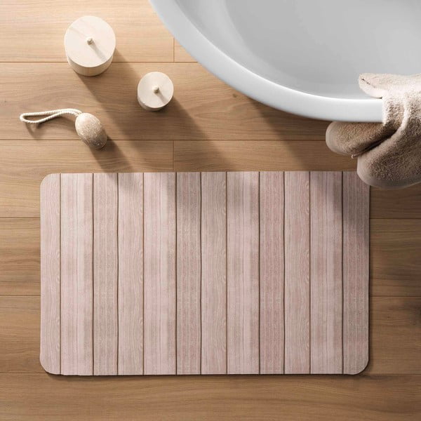 Brązowy gumowy dywanik łazienkowy 50x80 cm Calista – douceur d'intérieur-image-1