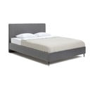 Szare tapicerowane łóżko dwuosobowe ze stelażem 180x200 cm Noira Slim – Bonami Selection