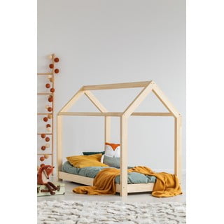 Łóżko dziecięce w kształcie domku z drewna sosnowego 120x200 cm Mila M – Adeko