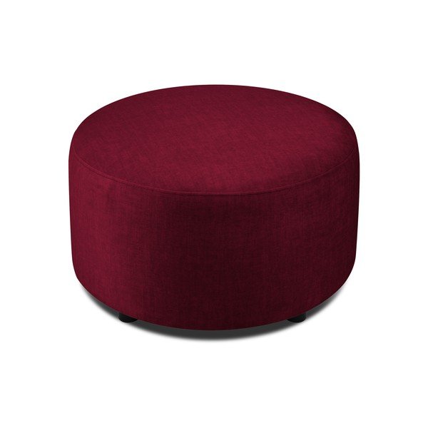 Bordowy aksamitny puf Mazzini Sofas Debbie, ø 68 cm-image-2
