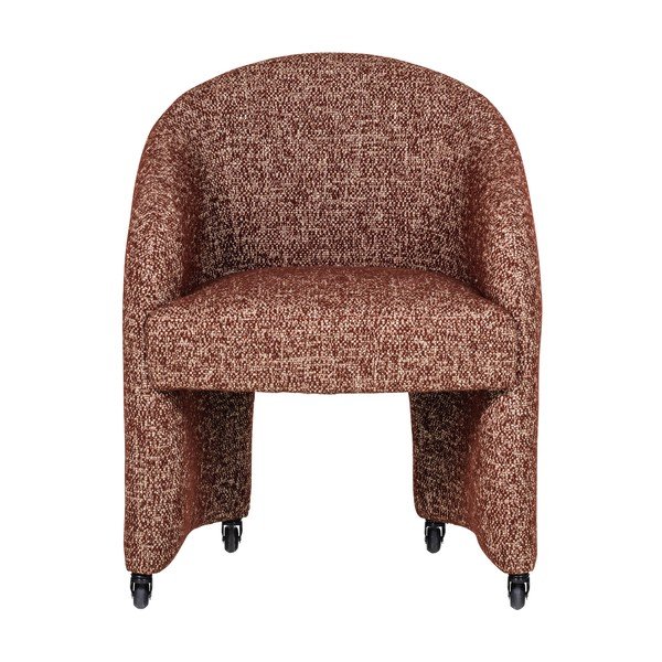 Tapicerowane krzesło biurowe w kolorze terakoty Cordo – WOOOD-image-2