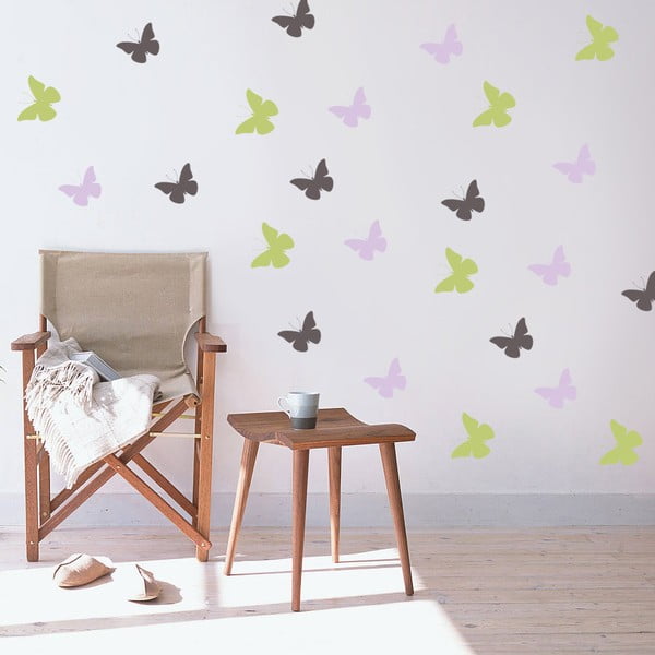 Naklejka dekoracyjna na ścianę Kolorowe motyle