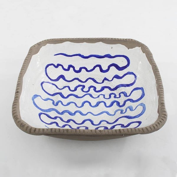 Ceramiczna miska Blue Stripes, 34 cm