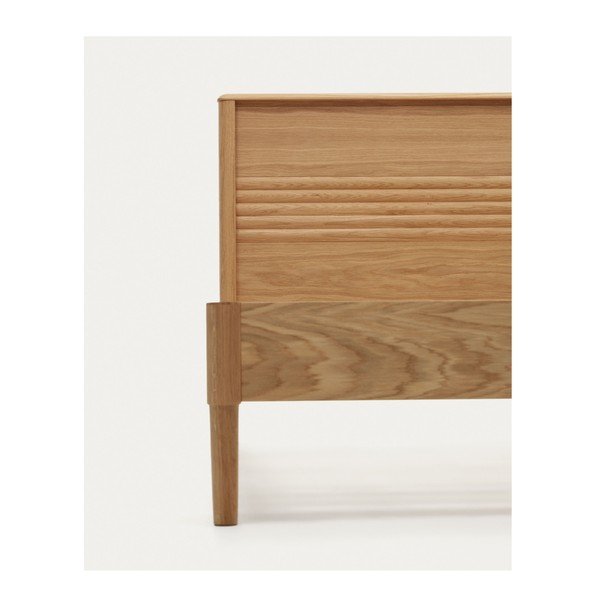 Łóżko z litego drewna dębowego ze stelażem 90x200 cm Lenon – Kave Home-image-4