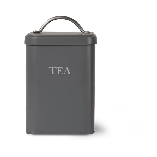 Ciemnoszary pojemnik na herbatę Garden Trading Tea