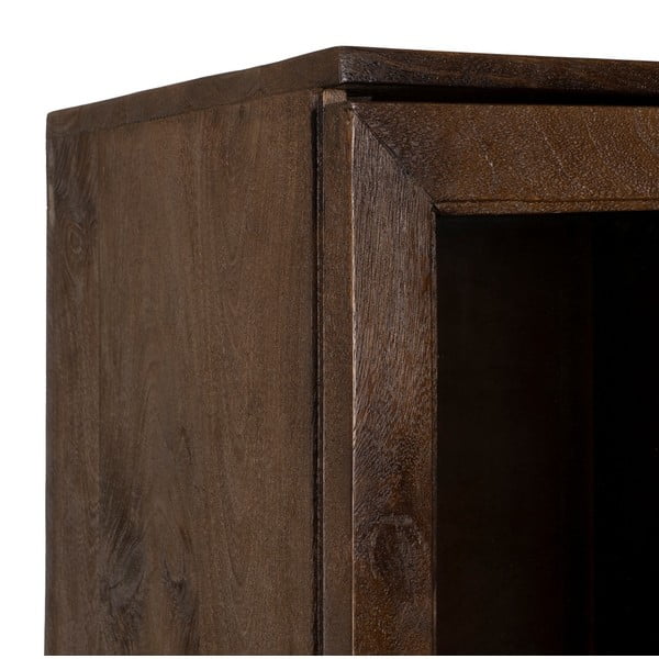 Brązowa witryna z litego drewna mango 40x180x40 cm Ravi – Ixia-image-3
