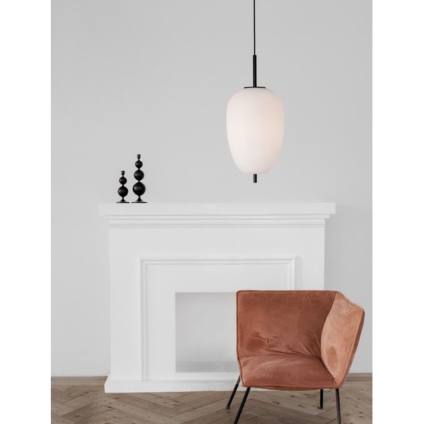 Biała/czarna szklana lampa wisząca ø 27 cm Lato – Nova Luce-image-2