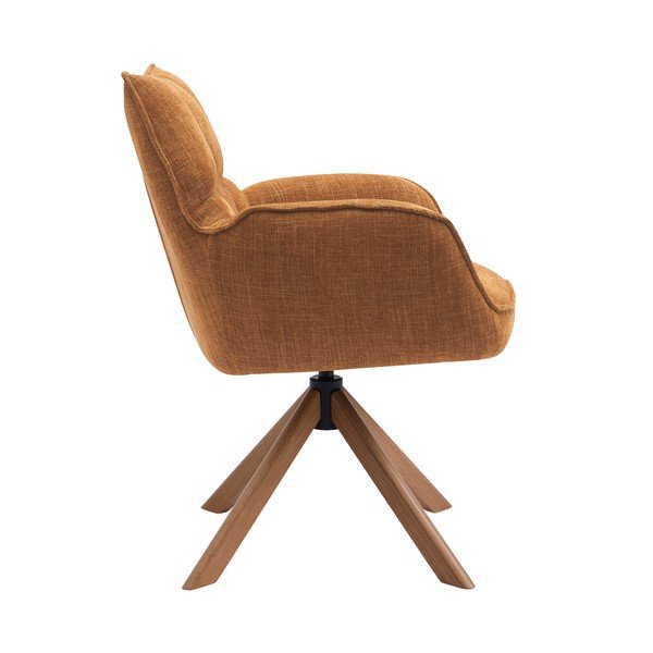 Pomarańczowe tapicerowane fotele jadalniane zestaw 2 szt. Marilla – Unique Furniture-image-2