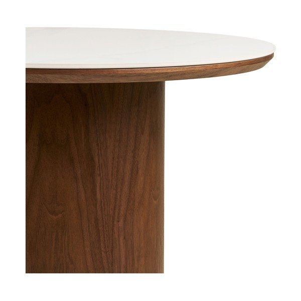 Okrągły stolik z ceramicznym blatem w ciemnym naturalnym kolorze ø 60 cm Noli – House Nordic-image-4