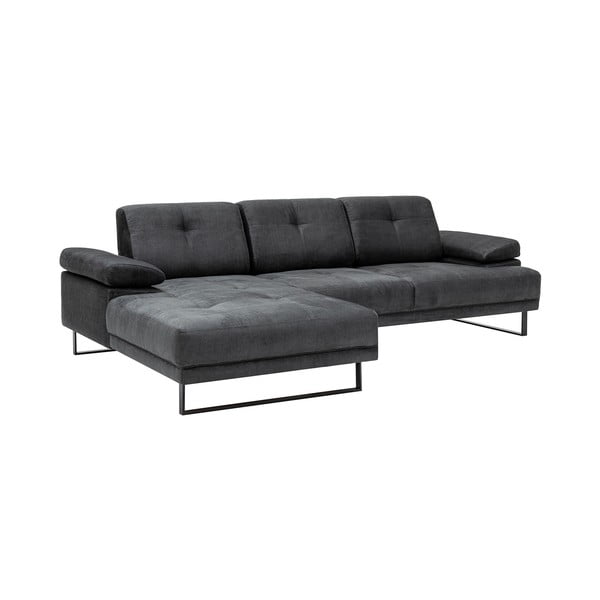 Ciemnoszara sofa narożna Artie Mustang, narożnik lewy-image-2