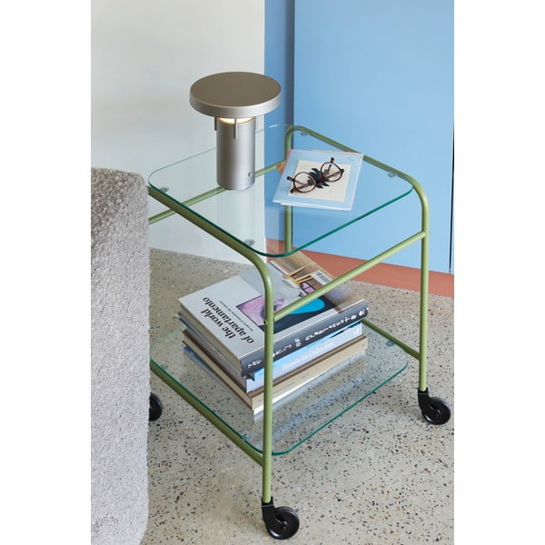 Jasnoszara lampa stołowa LED ze ściemniaczem (wysokość 20 cm) BringMe – Hübsch-image-3