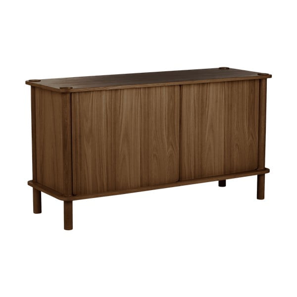 Brązowa komoda z litego drewna dębowego z drzwiami przesuwnymi 135x73,5x48 cm Italic – UMAGE-image-3