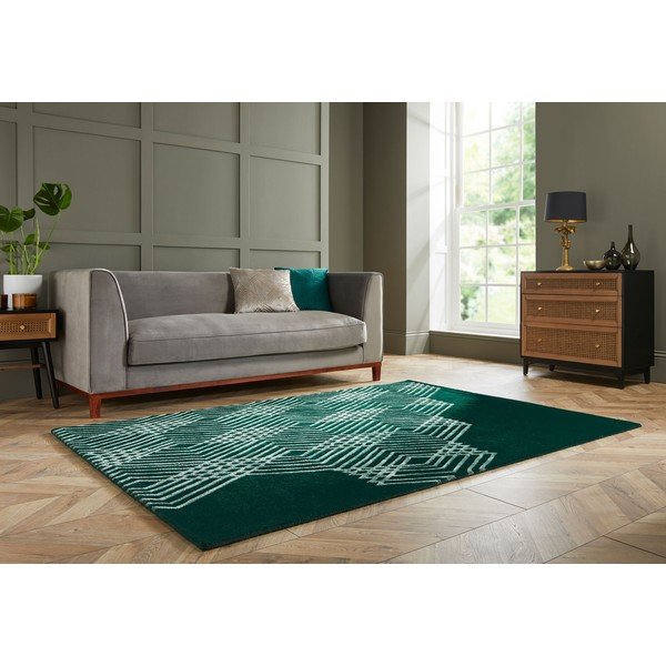 Zielony dywan wełniany Flair Rugs Diamonds, 160x230 cm-image-4