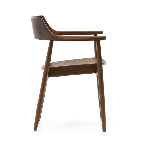 Brązowe krzesło z litego drewna dębowego Fondes – Kave Home-image-4