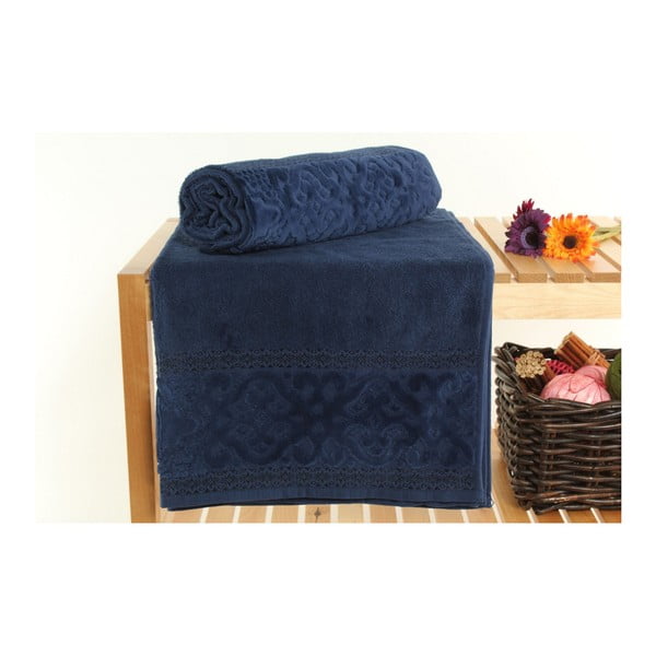 Zestaw 2 niebieskich ręczników Meltem, 70x140 cm