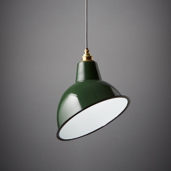 Lampa wisząca Angled Cloche Green