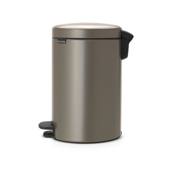 Brązowoszary kosz na śmieci z pedałem Brabantia Newicon, 12 l-image-2