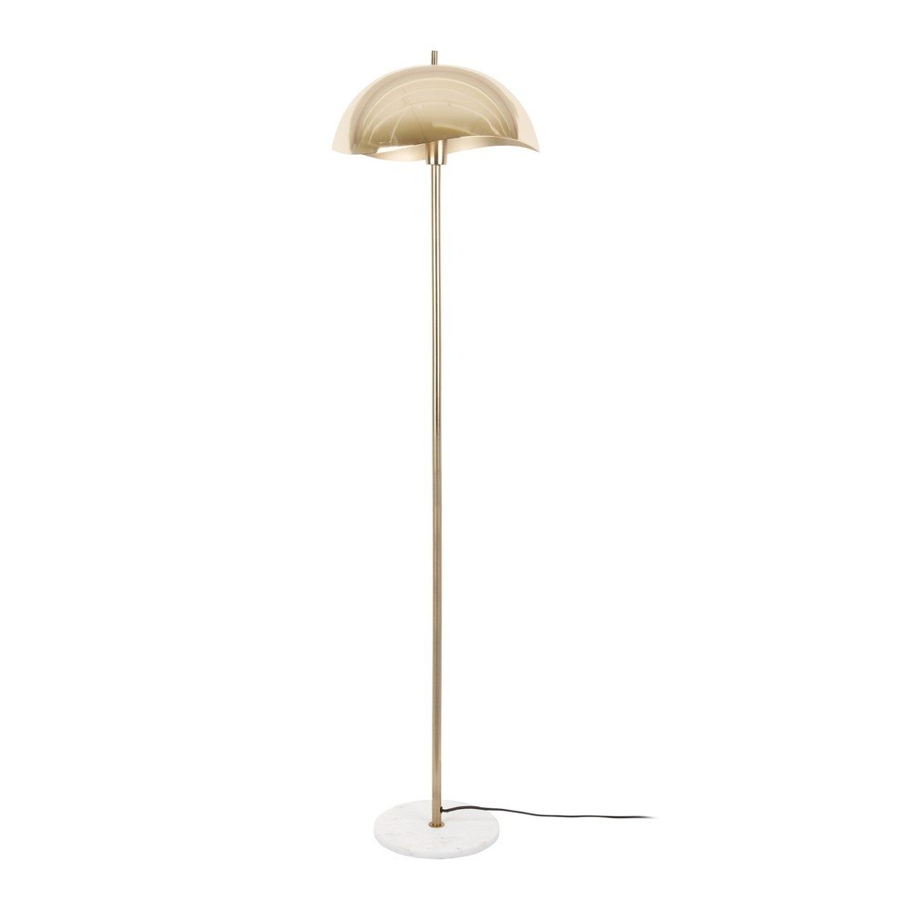 Lampa stojąca w kolorze złota z metalowym kloszem (wysokość 154 cm) Waved – Leitmotiv