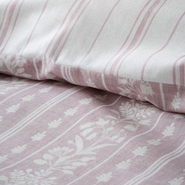 Biało-różowa pościel dwuosobowa 230x220 cm Regency Stripe – Catherine Lansfield-image-4