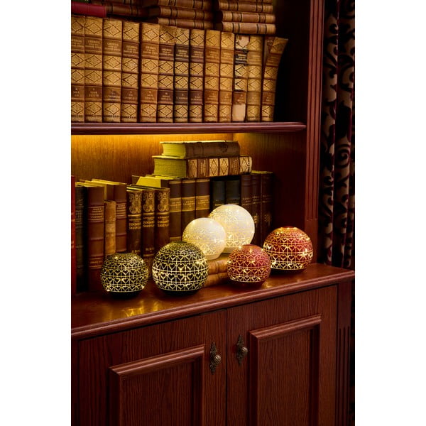 Bordowa dekoracja świetlna ø 12 cm Frida – Sirius-image-1