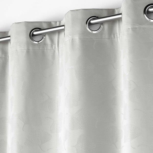 Jasnoszara żakardowa zasłona zaciemniająca 140x260 cm Lunella – douceur d'intérieur-image-1