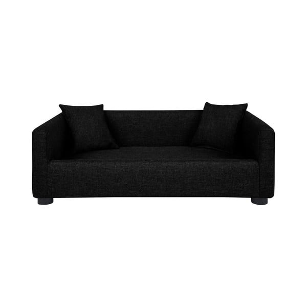 Czarna sofa dla psa z 2 poduszkami dekoracyjnymi Marendog Princess
