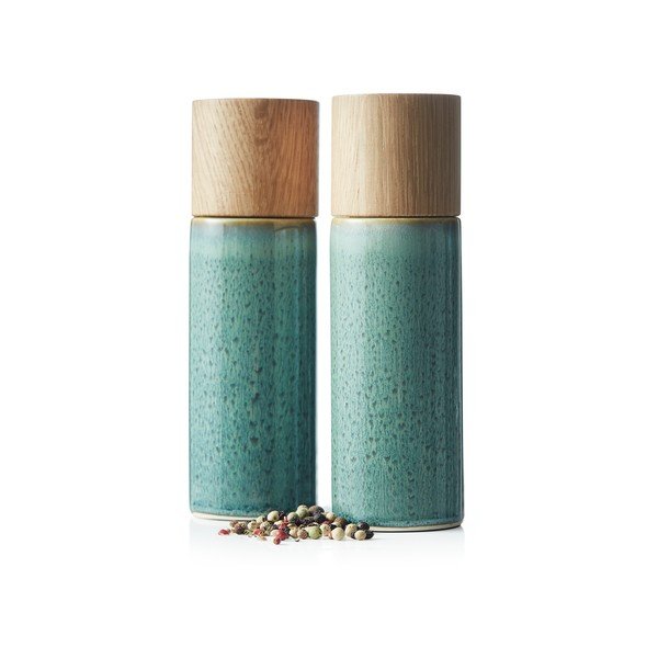 Zielony zestaw ceramicznych młynków do pieprzu i soli 2 szt. Gastro Green – Bitz-image-3