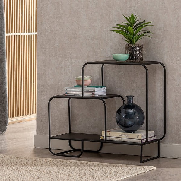 Czarny metalowy regał 72x68 cm Sleco – Ixia-image-2