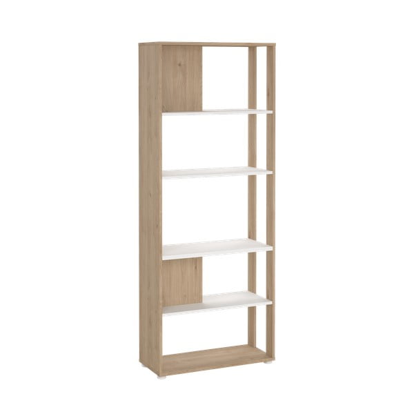 Biało-naturalny regał w dekorze dębu 80x205 cm Sign – Tvilum-image-3
