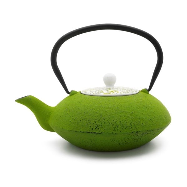 Zielony żeliwny dzbanek do herbaty Bredemeijer Yantai, 1,2 l