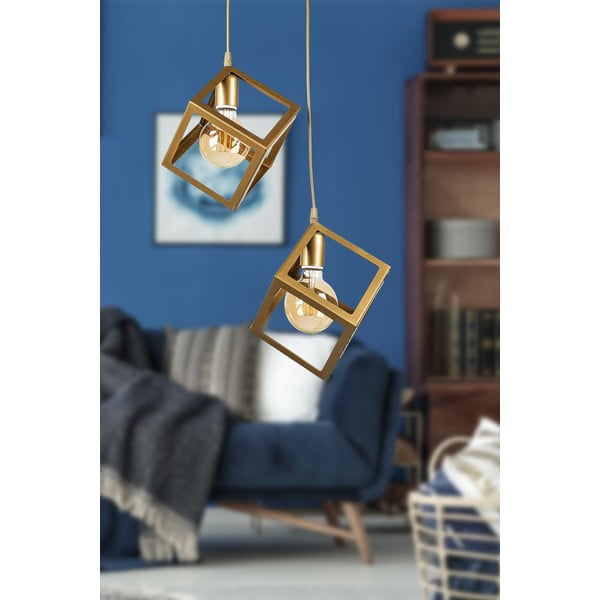 Metalowa lampa sufitowa w kolorze złota Magnezya – Squid Lighting-image-1